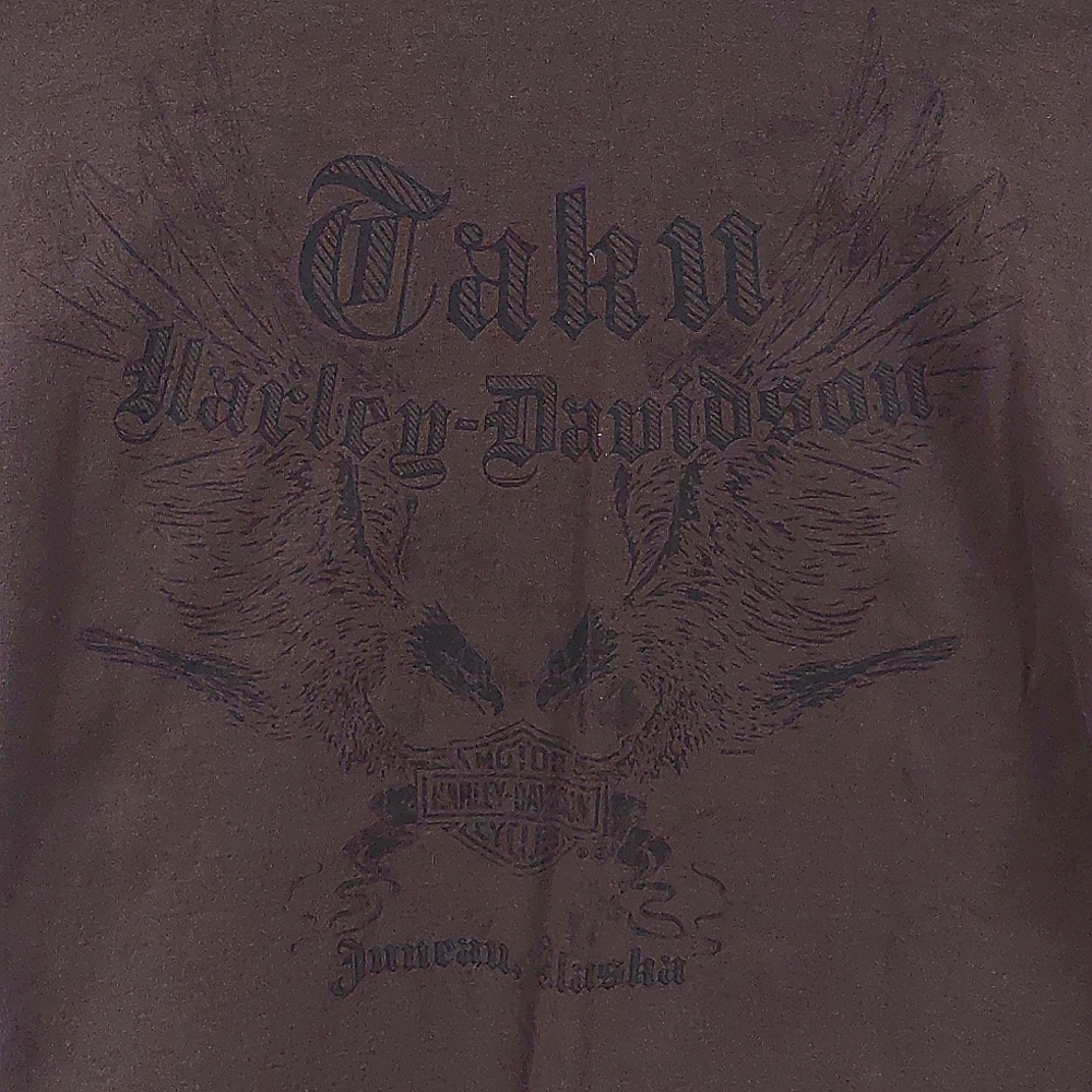 Taku Juneau, Alaska Harley-Davidson 2XL T-shirt Dark Gray 2X XXL
